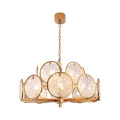 Creative decorative modern gold glass chandelier light for hotel